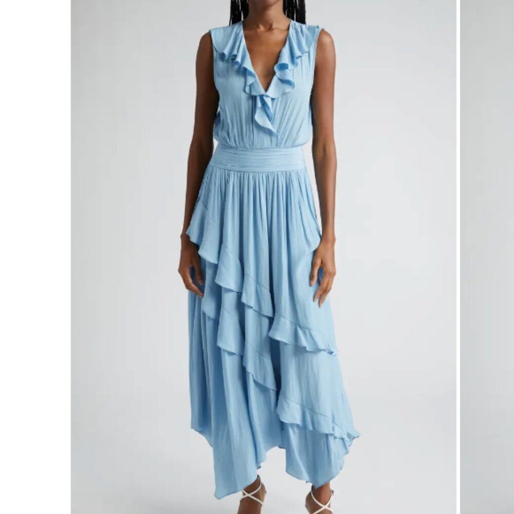 Ramy Brook Midi Ruffle Hadlee Dress Size Small SOLD❌